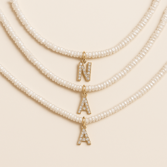 Shelly Pearl Initial Choker