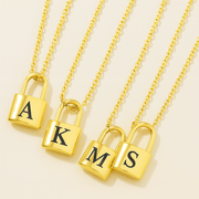 Ellie Initial Love Lock Necklace