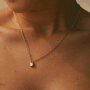 Ellie Initial Love Lock Necklace