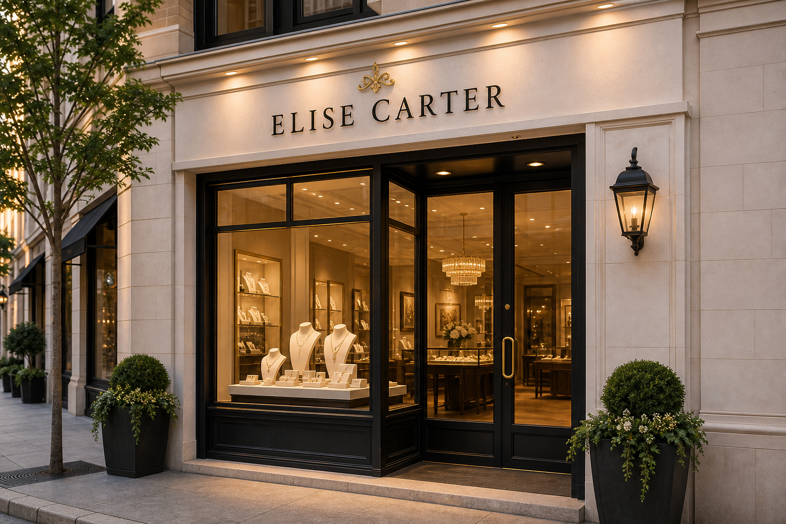 Elise Carter jewelry atelier storefront